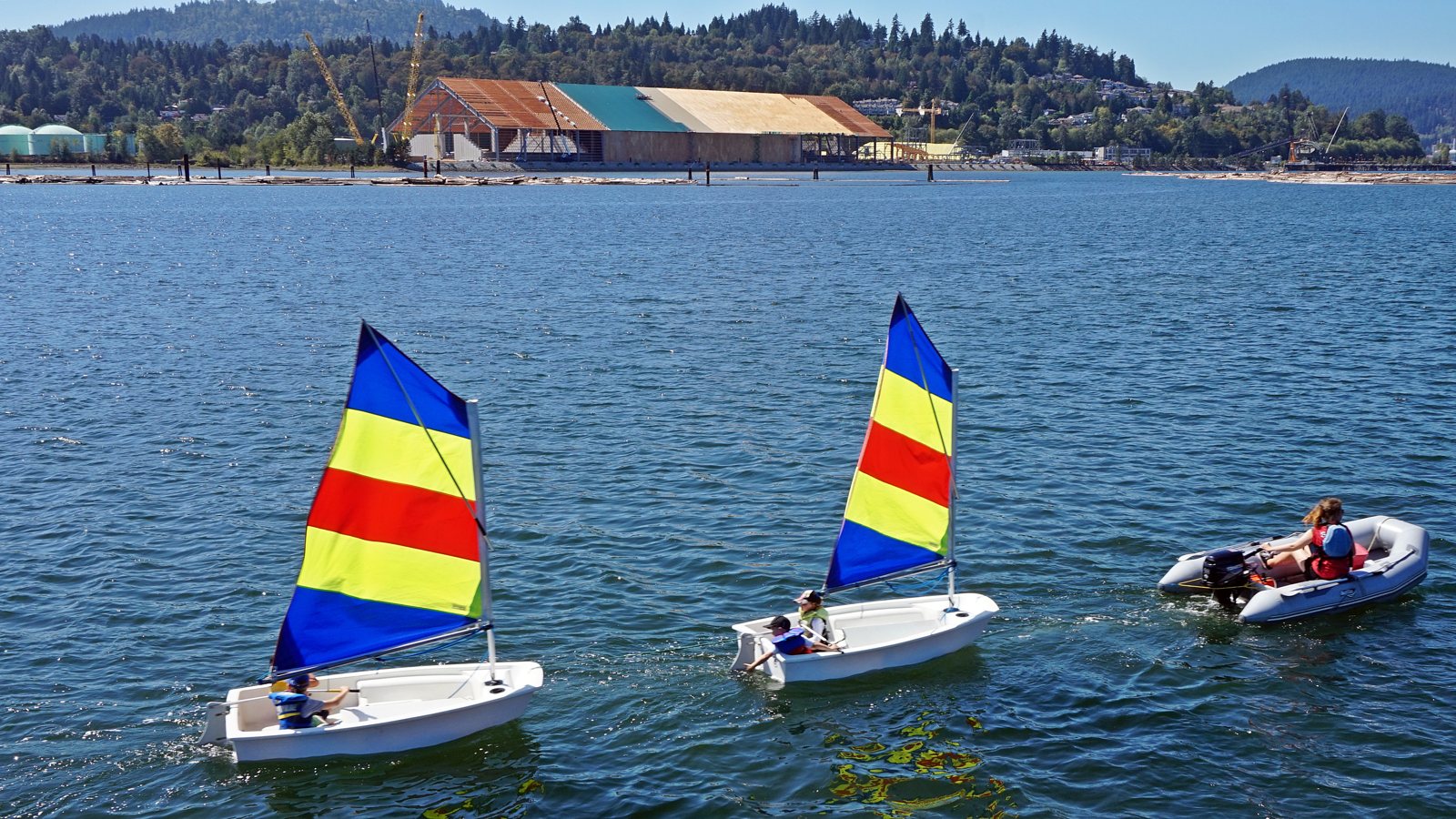 Sailboats on Burrard Inlet off Rocky Point